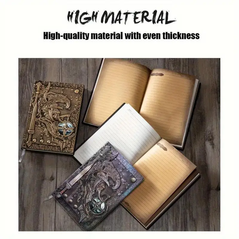 Vintage Embossed Leather Journal - A5 Retro Hardcover Notebook , Ideal for Writing, Diary, Business 3