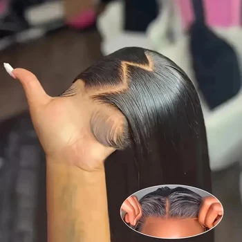 40 42 Inch Bone Straight Human Hair Wigs 13x4 13x6 HD Lace Frontal Wigs Glueless 5x5 Closure 3 Seconds To Wear For Beginners 1