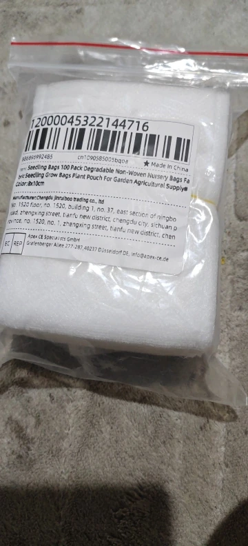 Seedling Bags 100 Pack Degradable Non-Woven Nursery Bags Fabric Seedling Grow Bags Plant Pouch For Garden Agricultural Supply photo review