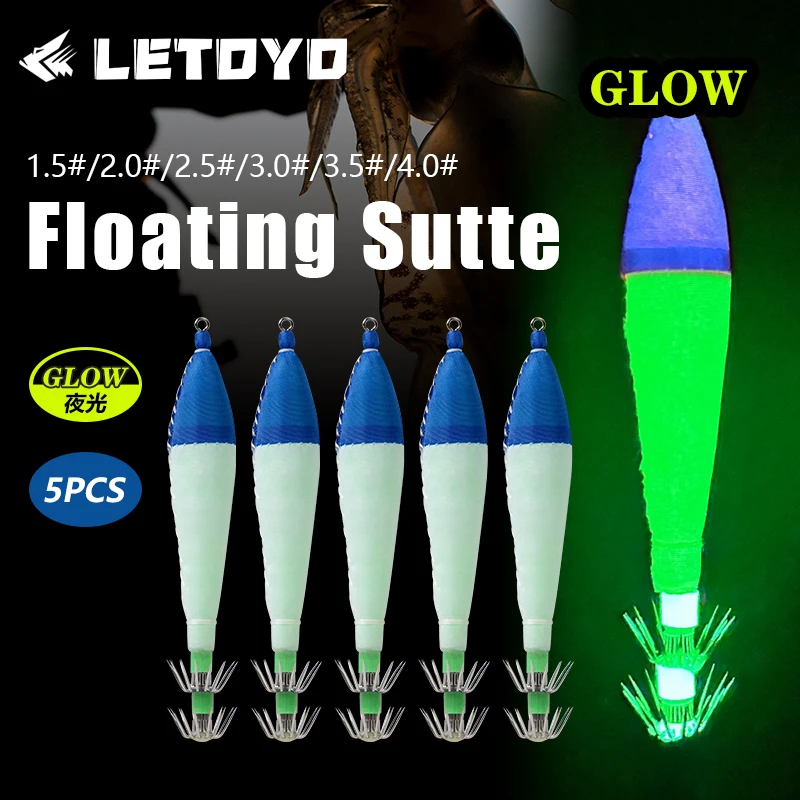 

LETOYO, 5 шт., искусственная приманка для морской рыбалки, модель 1,5 #-4,0 #