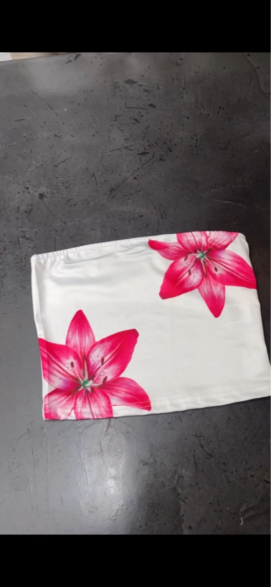 Women's Floral Print Strapless Bandeau Tube Top photo review