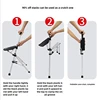 A 2-in-1 portable folding cane and chair combination that can be quickly folded and unfolded, equipped with a seat and three leg 5