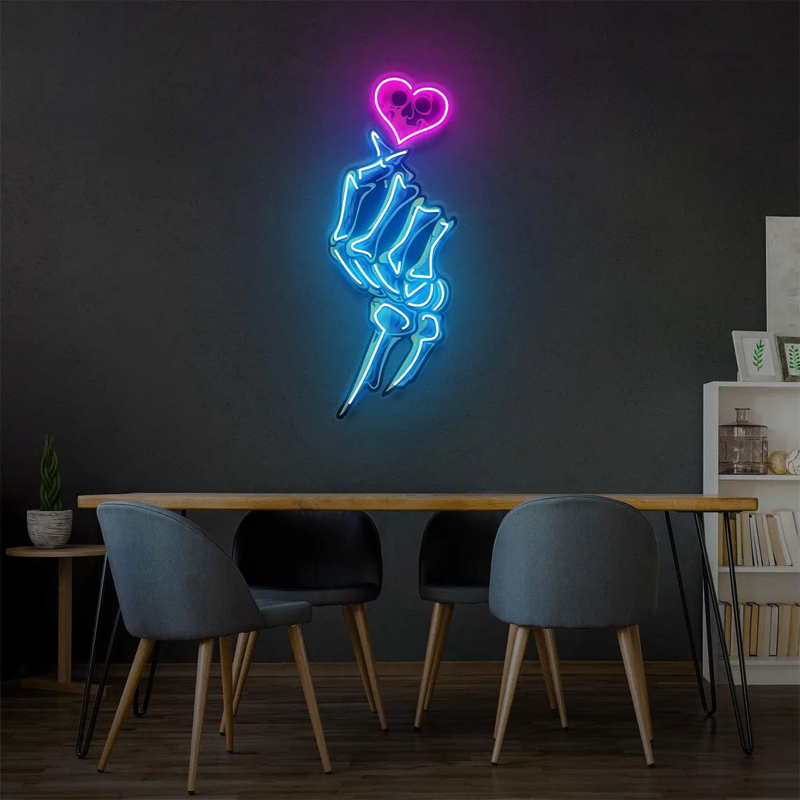 

Love Hands Neon Sign Acrylic Wall Art Decor Artwork Sign Cool Birthday Gift for Kids Teens Wedding Gift Neon Game Room Decor