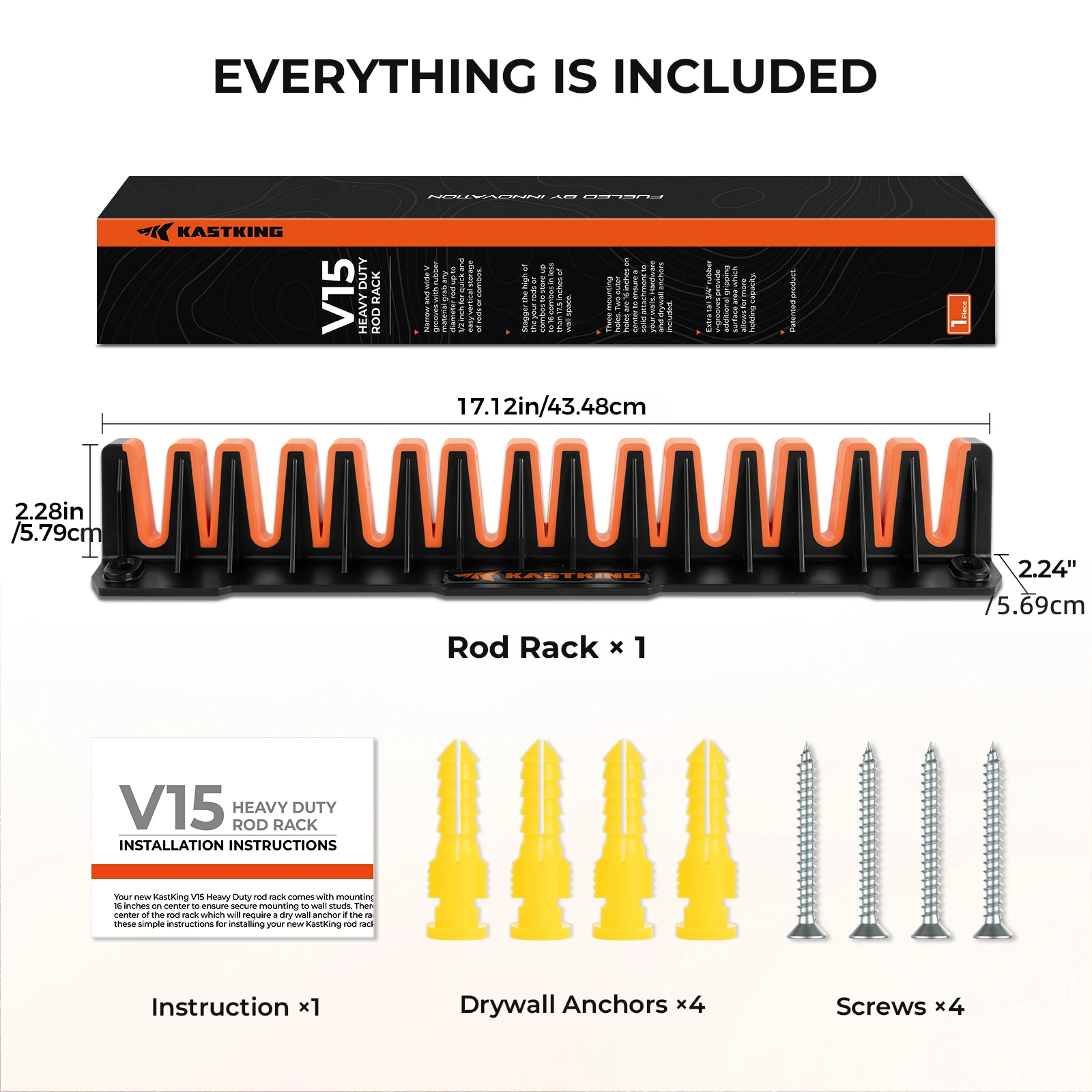 KastKing V15 Vertical Fishing Rod Holder to Store 15 Rods