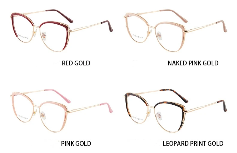 YIMARUILI Retro Cat Eye Blau Licht Blockieren Optische Brillen Rahmen Frauen Mode Hochwertige Legierung Brillen 87069 – Detail 10