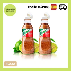 TAJÍN CLÁSICO CON LIMÓN 2 BOTES DE 142 G - Chile con Limón, para Sazonar Alimentos, Fruta, Aguacate, Origen Mexico