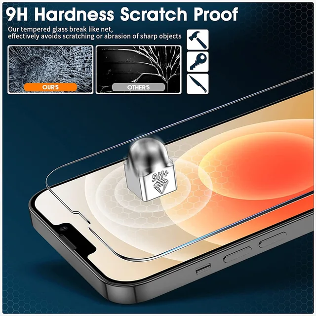 4PCS Tempered Glass For iphone 15 14 13 12 11 Pro Max X XR XS Max 6 6S 7 8 Plus Screen Protector For iphone 12 13 Mini 15 Glass 2