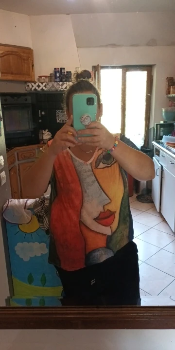 Women's V Neck Casual Oversize T-shirt photo review
