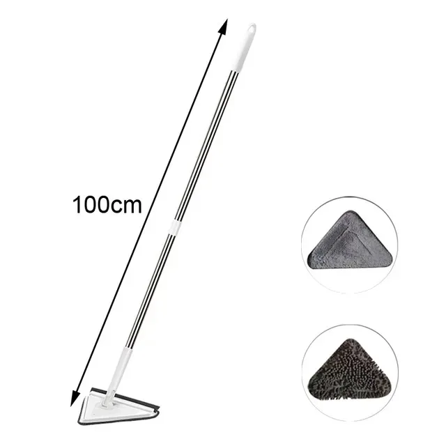 Triangle 360 Cleaning Mop Telescopic Household Ceiling Cleaning Brush Tool Self-draining To Clean Tiles And Walls_voghion.com
