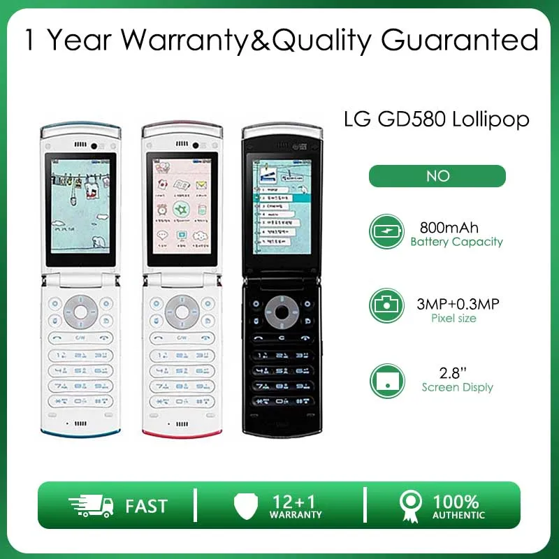 LG GD580 Lollipop Refurbished Unlocked Original GD580 LG dLite single