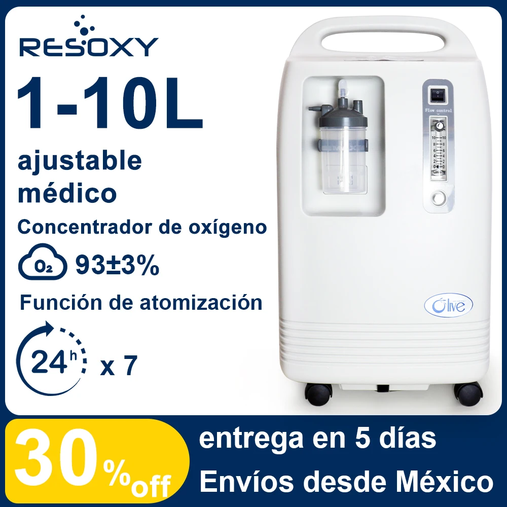 

Кислородный концентратор RESOXY 10L, Домашний медицинский кислородный концентратор, аппарат, небулайзер, функция достаточного насыщения кислородом для домашнего использования