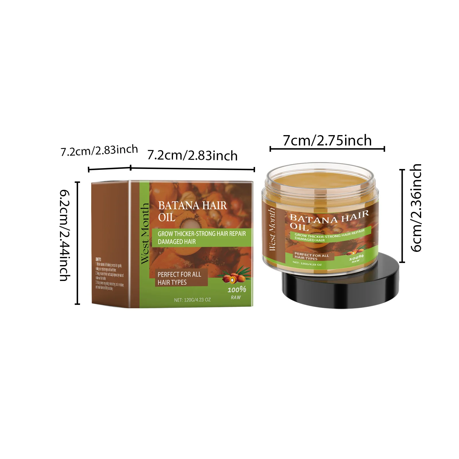 West Month Hair Care Oil Repair Damaged Hair Reduce Breakage Moisturizing Nourishing Scalp Strengthening Volumizing Hair Oil