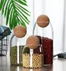 18oz Glass Storage Jar - Bamboo Cork-Sealed Canister for Food/Cotton Swabs (Decorative Apothecary Style) 4