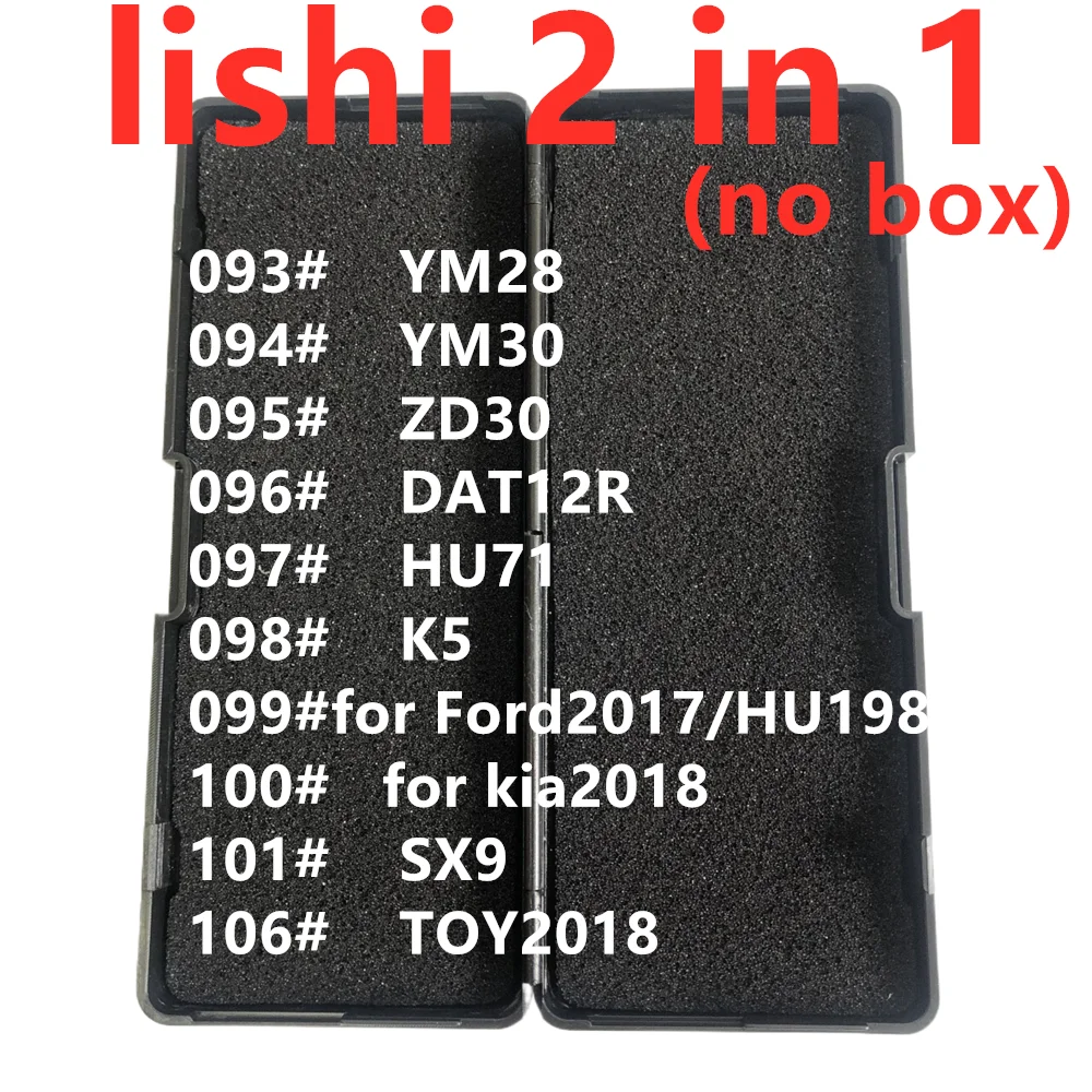 

Слесарные инструменты LiShi 2 в 1 TOY43 TOY43Ign TOY38R HU162T(8) VA6 VA2T VAC102 WT47T YH35R reader YH35R YM15 YM23, без черной коробки