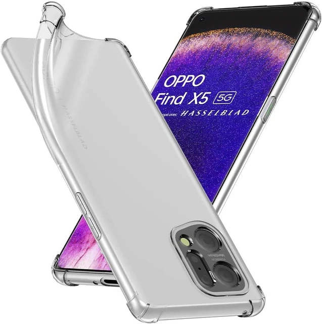 Funda Doble Oppo Find X5 Lite Silicona Transparente Delantera y Traser