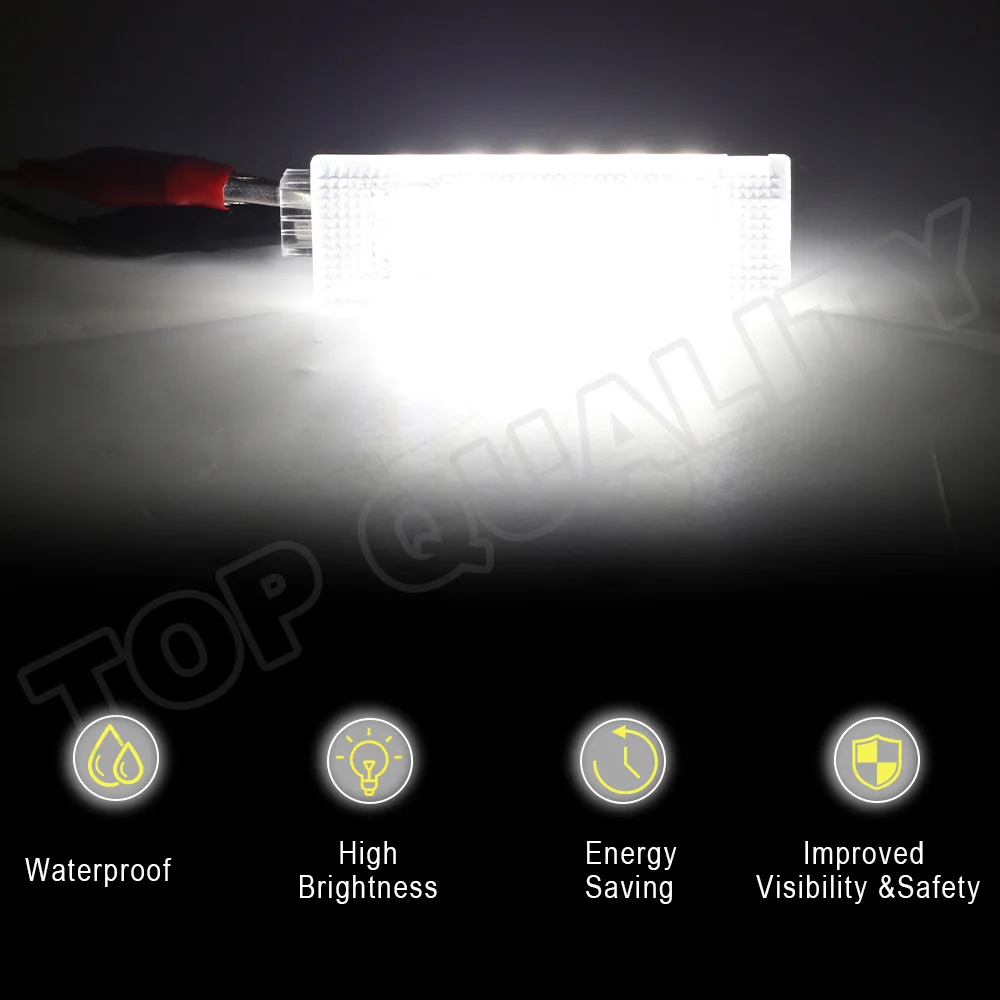 2x For Fiat 500 500L 500X Panda Croma Ritmo Grande Punto Led Luggage Compartment Light Interior LED Trunk Boot Lamps