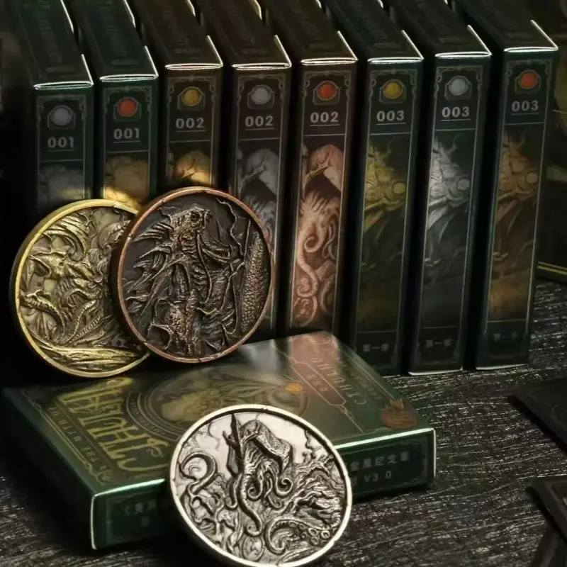 The Myth of Cthulhu Collectible Metal Coins Season one Cthulhu Hastur Dagon
