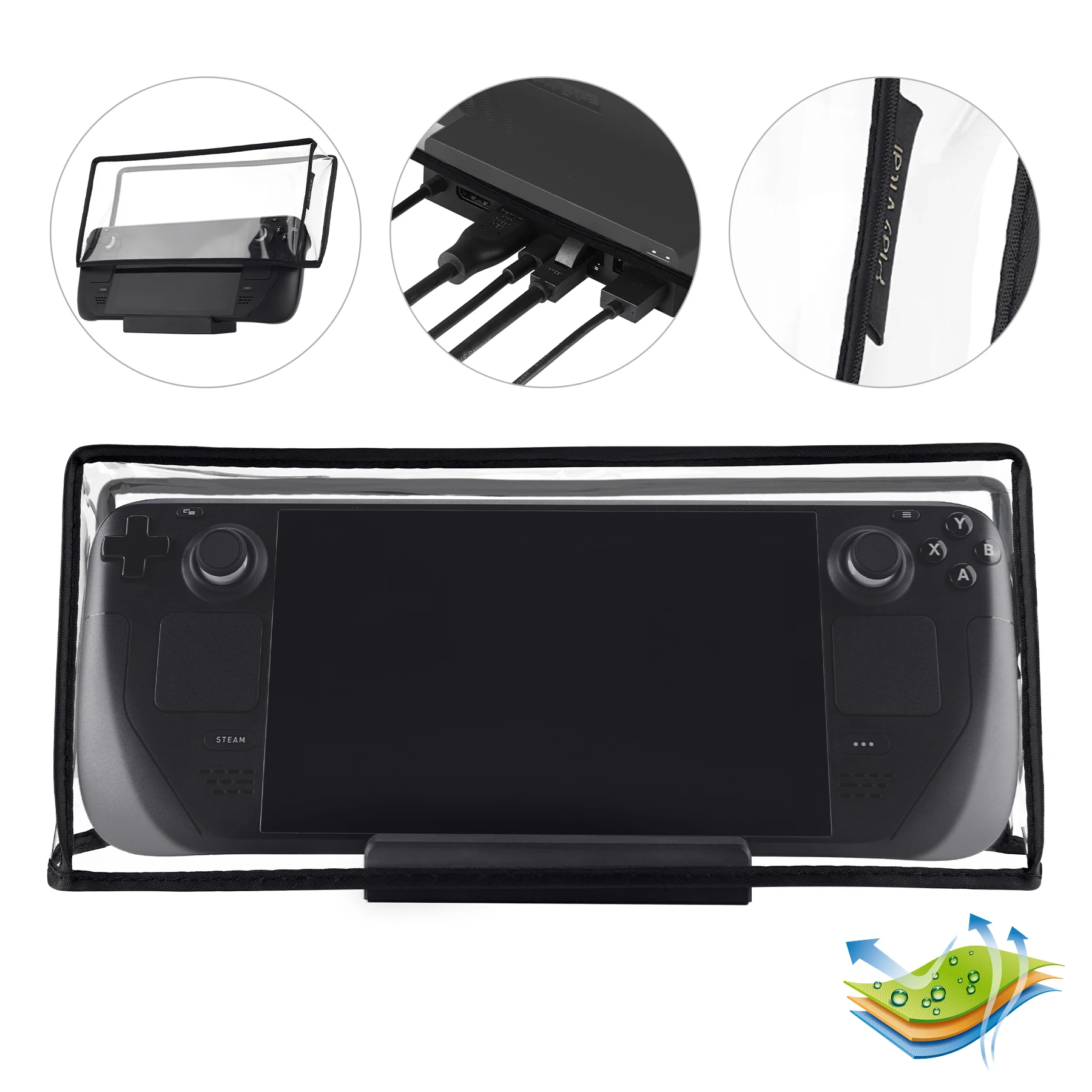 Playvital Parapolvere Trasparente Per Lcd Steam Deck, Protezione Antipolvere Antigraffio Impermeabile Per Steam Deck Oled