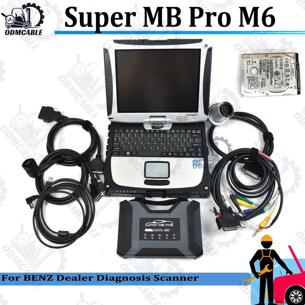 

CarScan For MB PRO M6 Plus WiFi Easy Update For MB/BW OBD2 Car Diagnostic Tool with CF19 laptop