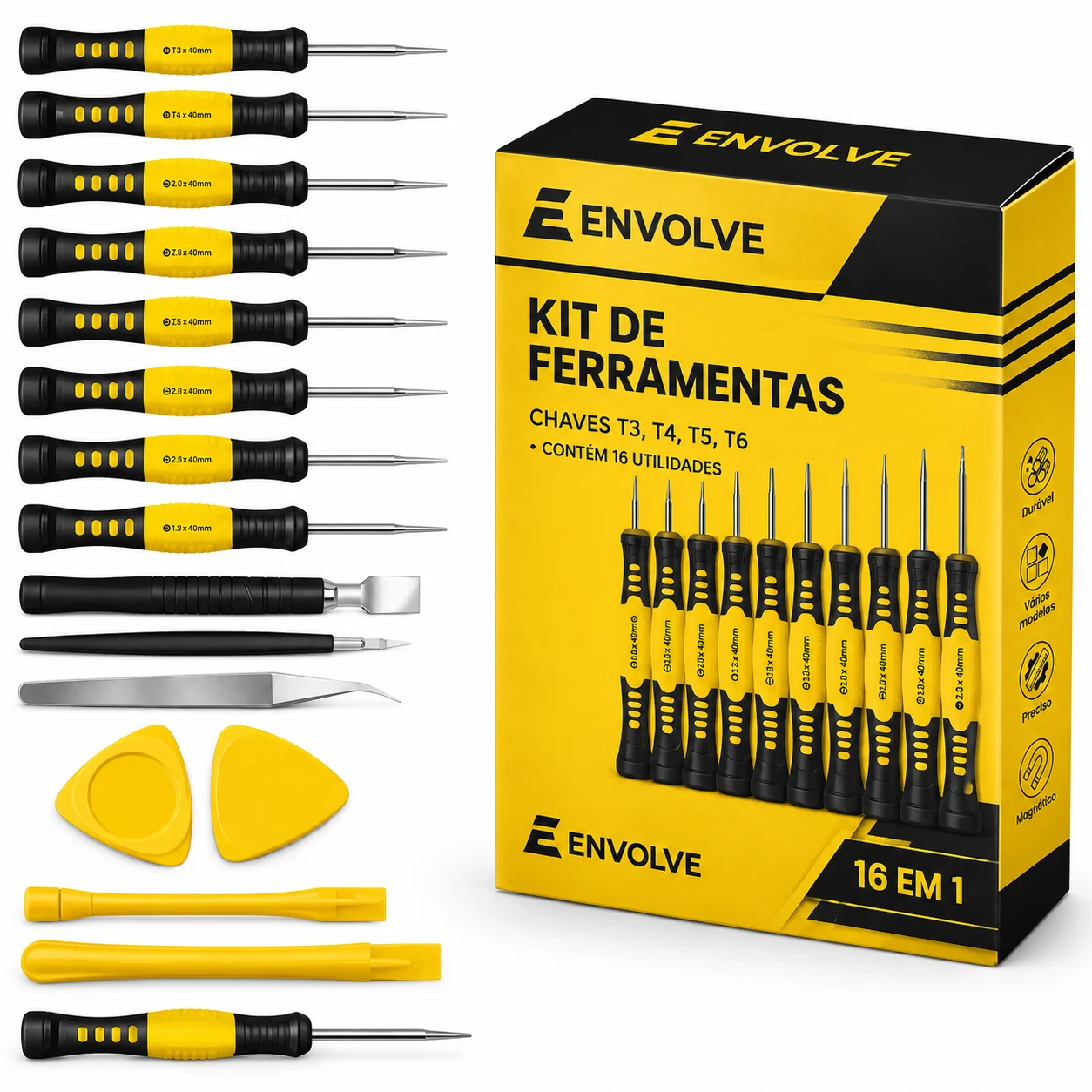 Kit 16 Chaves Jogo Ferramenta Espatula Reparo Celular Tablet