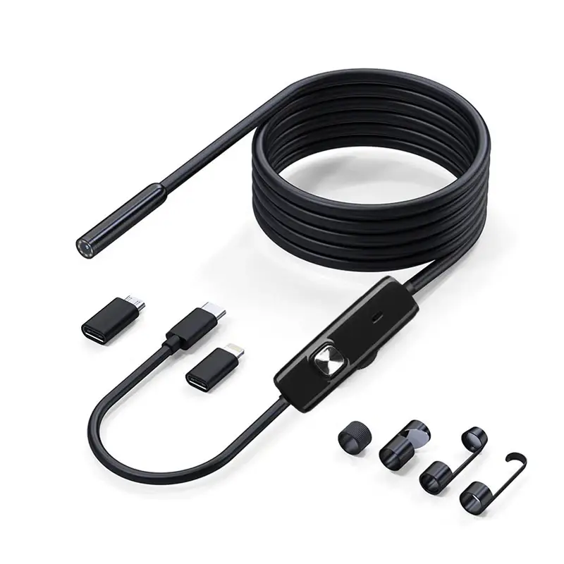 8mm 1080P Endoscope Automotive Boroscope Inspection Device Camera For Apple Iphone IOS Smart Phone Android Type C Cars Mobile - Image 7