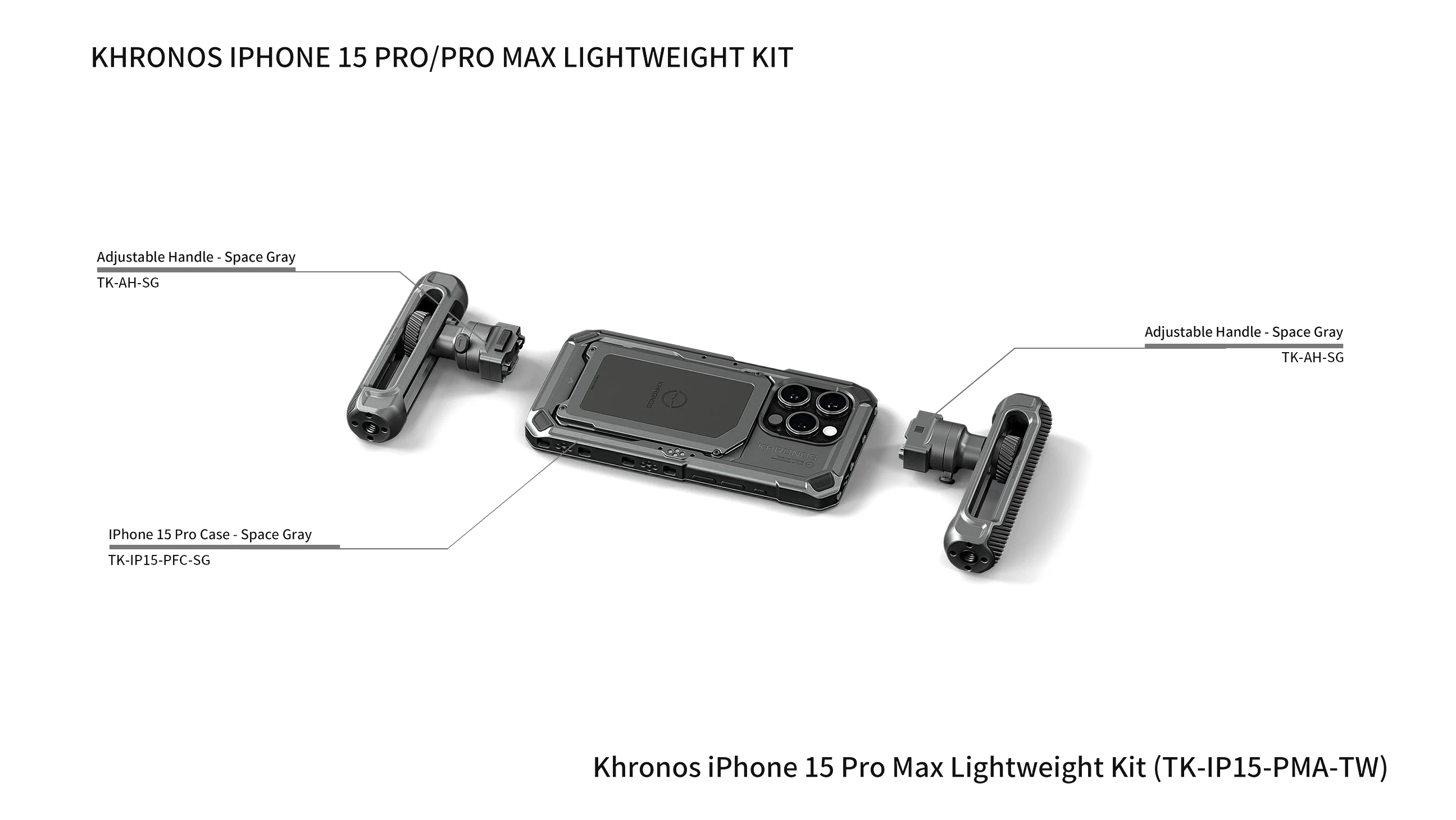 TILTA Khronos スマホケージ iPhone 15 Pro MAX用 Khronos iPhone 15 Pro/Pro Max Lightweight Kit | Tilta