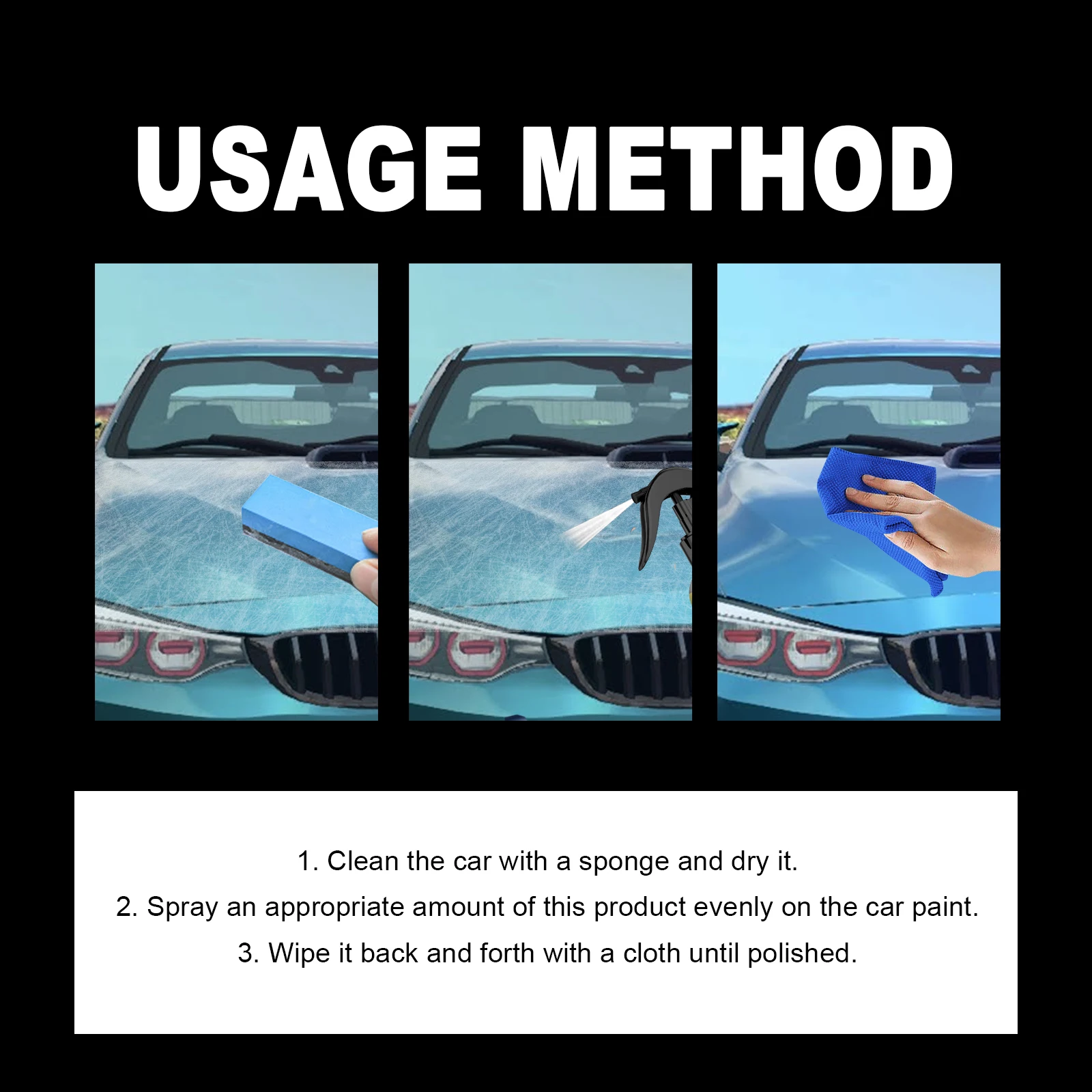 Effective Car Coating Spray Restore Gloss Remove Scratch Deep Cleaning Protective Waterproof Maintainence Car Coating Spray