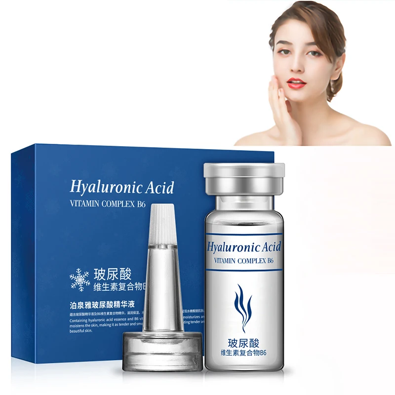 Vitamins Skin Care EssenceHyaluronic Acid Plant Extracts Serum Facial Nourishing Moisturizing Anti Wrinkle Aging 5ml*10 Bottles images natural red garnet fragrance moisturizing facial oil serum essence anti aging lift firming aging skin care 1pc