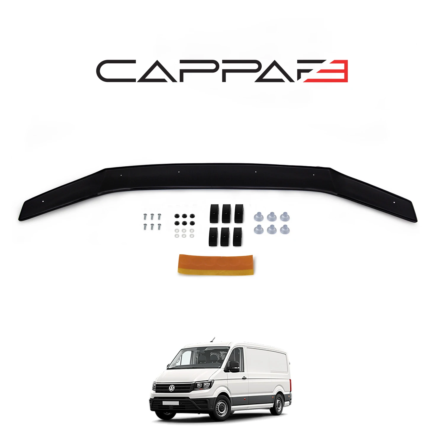 Per Vw Volkswagen Crafter Spoiler Di Protezione Del Cofano Anteriore Da 2018 A 2024 Modelli Bug Shield Hood Deflettore Guard - Sporty Racer