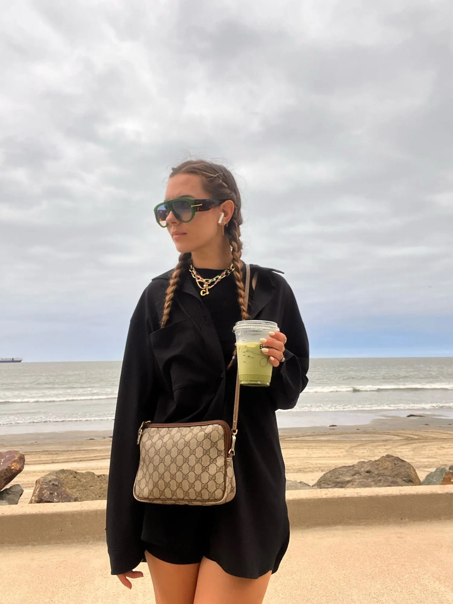 Vintage Oval Sunglasses Women Large Frame UV400 photo review