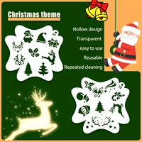Christmas holiday face painting festival performance hollow pattern quick-draw printing Stencils washable 2