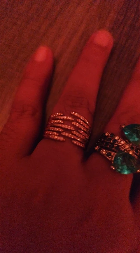 Zircon Double Crossed Shape Rings photo review