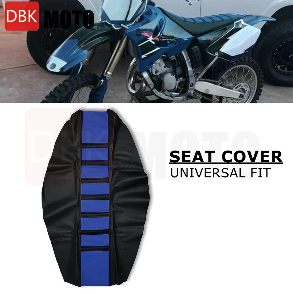 thumbnail image 2 of Blue/Red Rubber Gripper Soft Seat Cover For Yamaha YZ YZF WR TTR 125 250 300 450 | UK 2 of 11