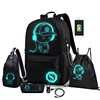Student School Backpack Luminous USB Charge School Bags For Teenager Boys Girls Anti-Theft Children's Schoolbags Laptop Backpack 3