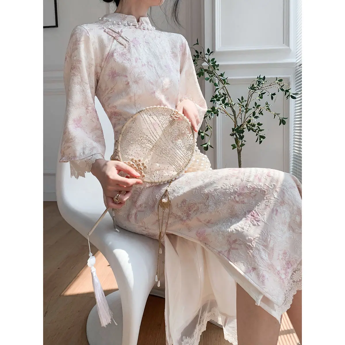 TAVIMART  -  Japan Girl Cute High-End Dress With Skirt Clothes Flower Decoration Violet Romantic Dress New