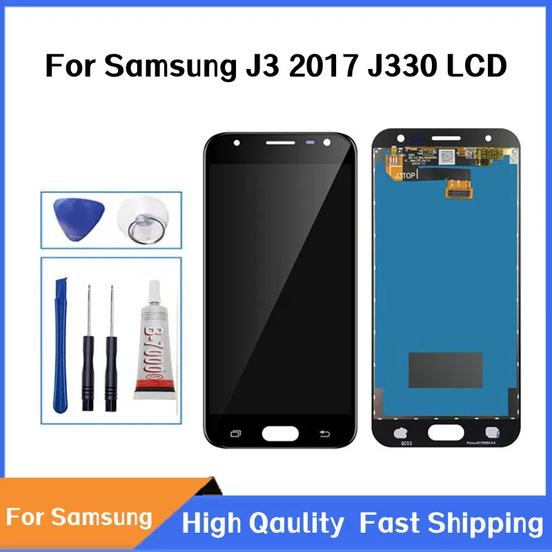 

Super Amoled For Samsung Galaxy J3 2017 J330 J330FN SM-J330FN J330DS LCD Display With Touch Screen Glass Digitizer Assembly