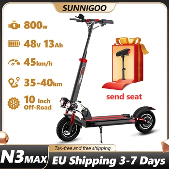 Scooter elettrico 1000W Potenza superiore 48V13Ah Batteria Sport per adulti Strada Montagna E-Scooter Pneumatici da 10 pollici Scooter pieghevole da neve