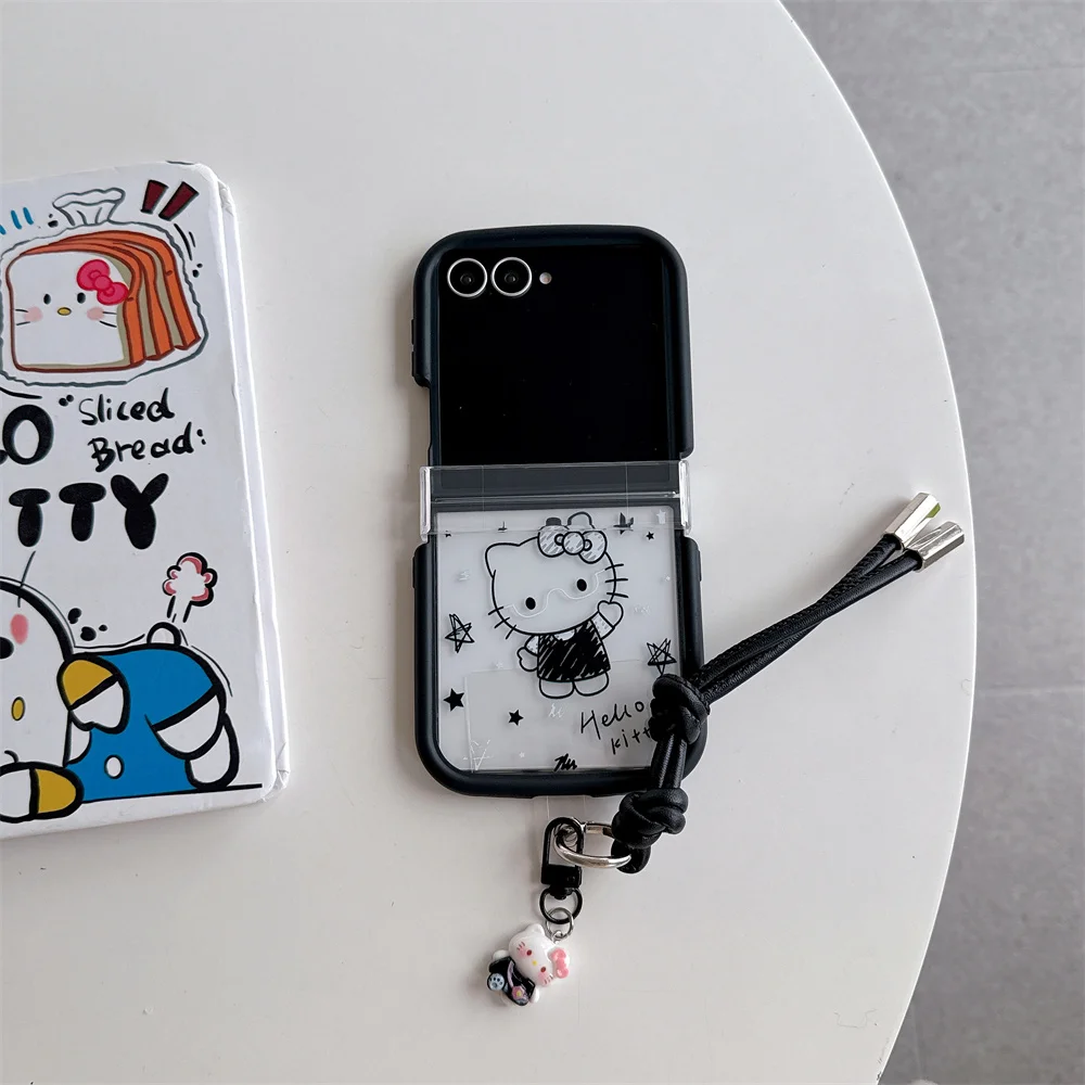 Adorable Kawaii Kitten Phone Case with Chain - Clear Protective Cover