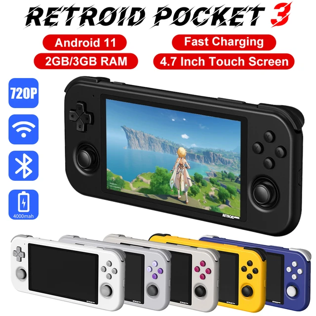 Retroid Pocket 3 Android 11 4.7inch Touch Screen 3g Ram Rom 32g Retro Video  Games Consoles With Wifi Hd Tv Out Player Box - Handheld Game Players -  AliExpress