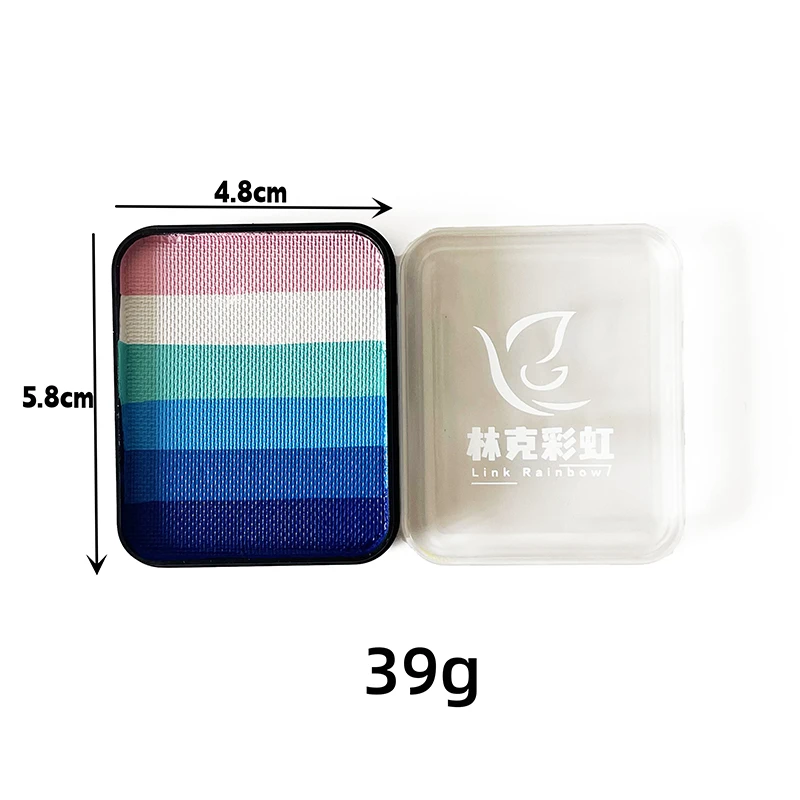 30g Face Painting Rainbow Split Cake Non-Toxic Glow Water-Based Eyeliner For Christmas Halloween Special Makeup 6