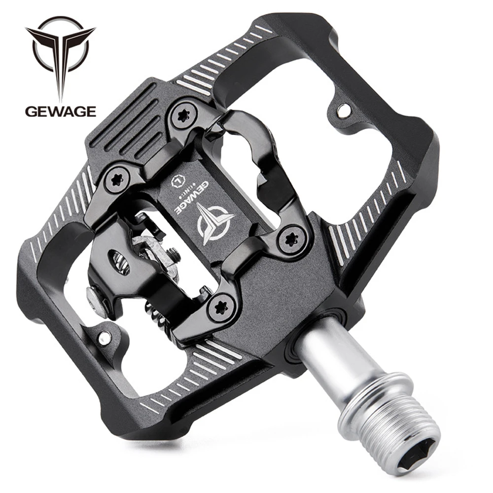 Gewage Bicycle Pedal Spd Mountain Bike Clipless Pedals Dual Platform