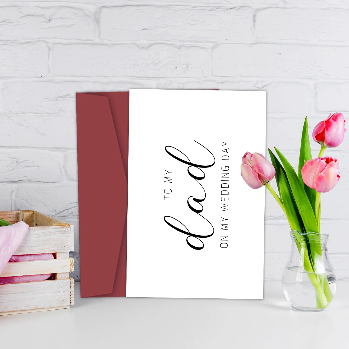 Greeting Cards To My Dad On My Wedding Day Card With Envelope Wedding Day Greeting Card for Father Thank You Cards for Dad from Bride or Groom