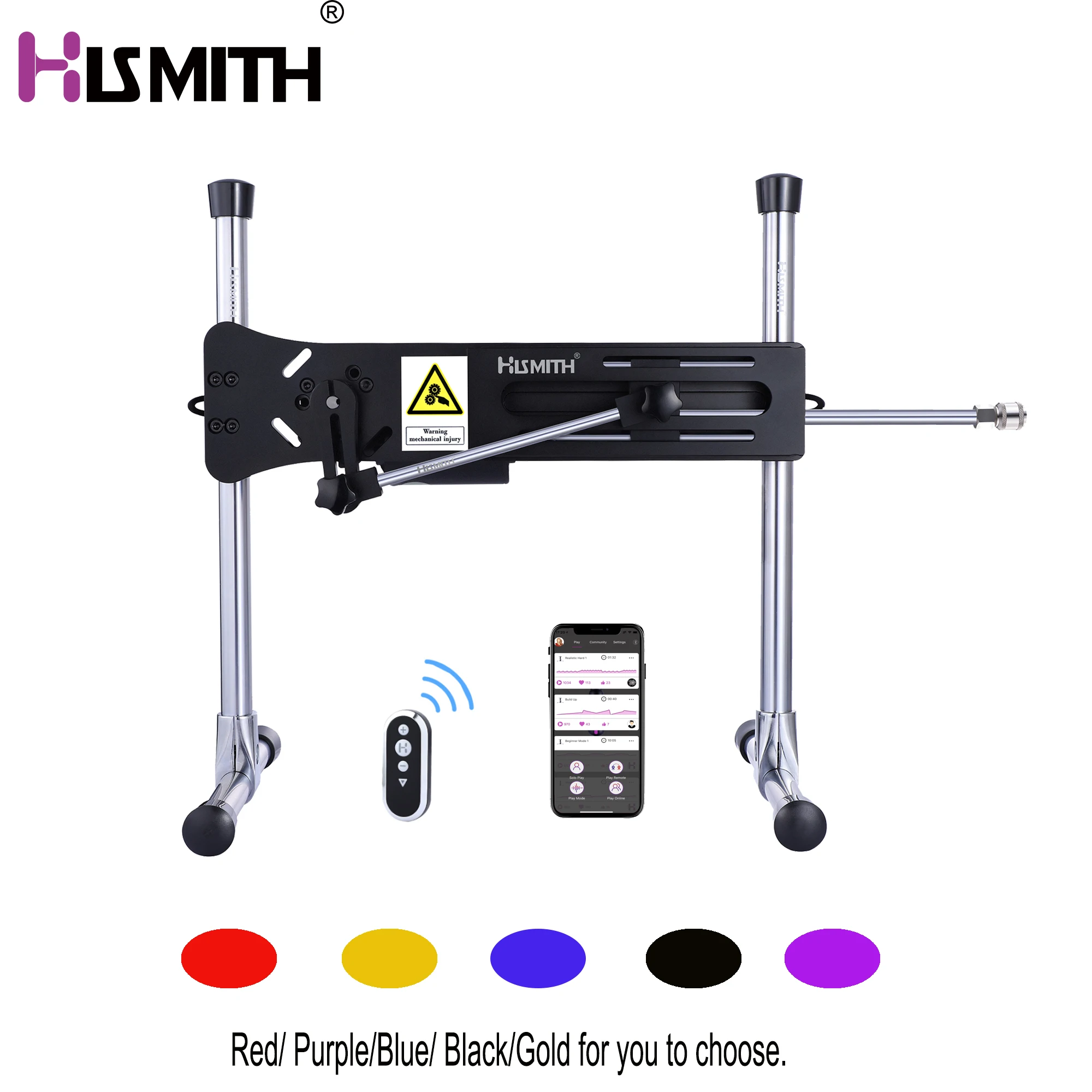 HISMITH Sex Machine KlicLok Connector Machine APP Remote Control Super Silent Ultra Stability Solid Steel Turbo Gear Power 120W