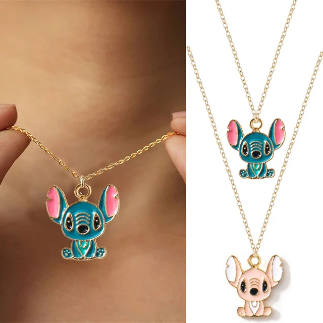 Cartoon Anime Lilo & Stitch Metal Necklace Kawaii Stitch Ang - Inspire  Uplift