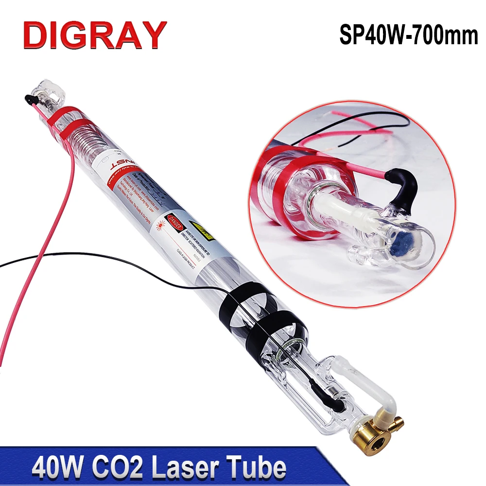 DIGRAY SP 40W Co2 Laser Tube Diameter 50mm Length 700mm Suitable for Engraving and Cutting Machine