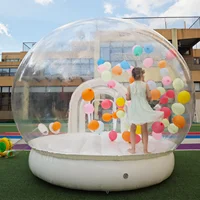 Inflatable Bouncing Bubble House Upgraded Version Inflatable Bubble Tent with Jumping Base Commercial Grade PVC Ballons House 2