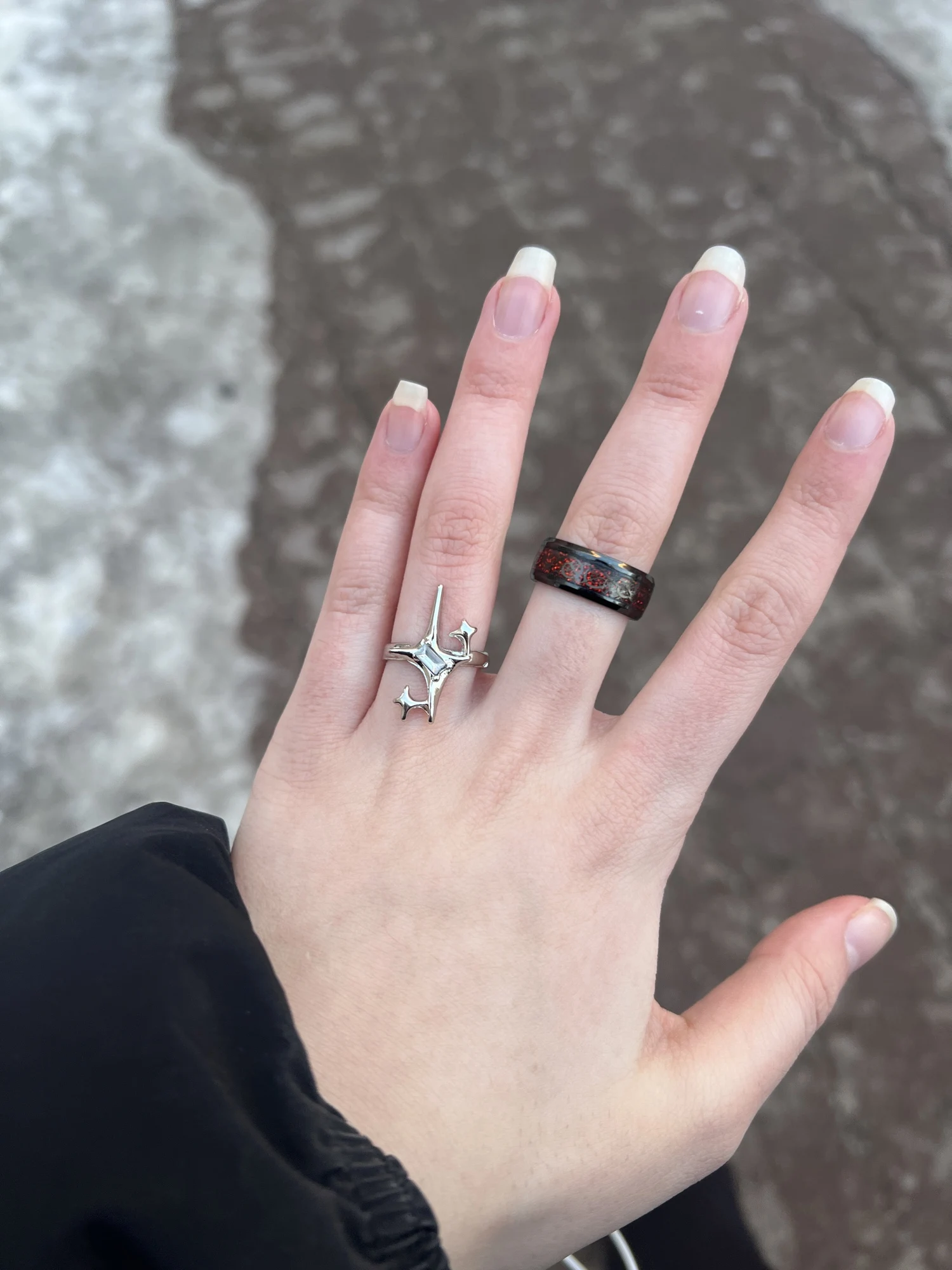 Vintage Irregular Cross Star Open Ring for Women Men Punk Gothic Sliver Color Adjustable Couple Rings Y2K Egirl Jewelry Gift photo review