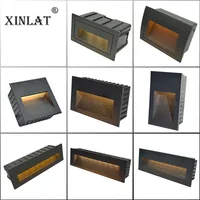 Outdoor Led Stair Step Light 3/5W Waterproof Recessed Wall Corner Lamp Landscape Lighting Footlights For Pathway Stairway Lights 1