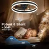 Ceiling Fan With Light And Remote Control Fanstira LED Lamp Small Decorative Fans Cooler Decoration For Bedroom Home Appliance 4