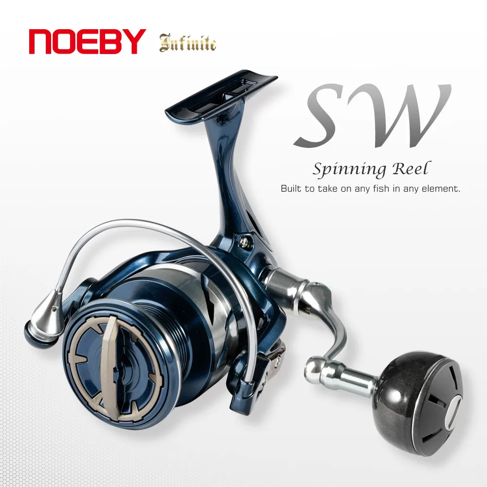 Noeby INFINITE SW Salzwasser-Spinnrolle 2500-10000 Serie Aluminiumgehäuse 45lb Max Bremskraft Offshore Jigging Rolle